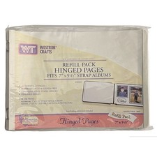 Westrim Crafts Refill Pack 5x7 Hinge Scrapbook Strap Album Pages 7  X 5.5  17 Ct