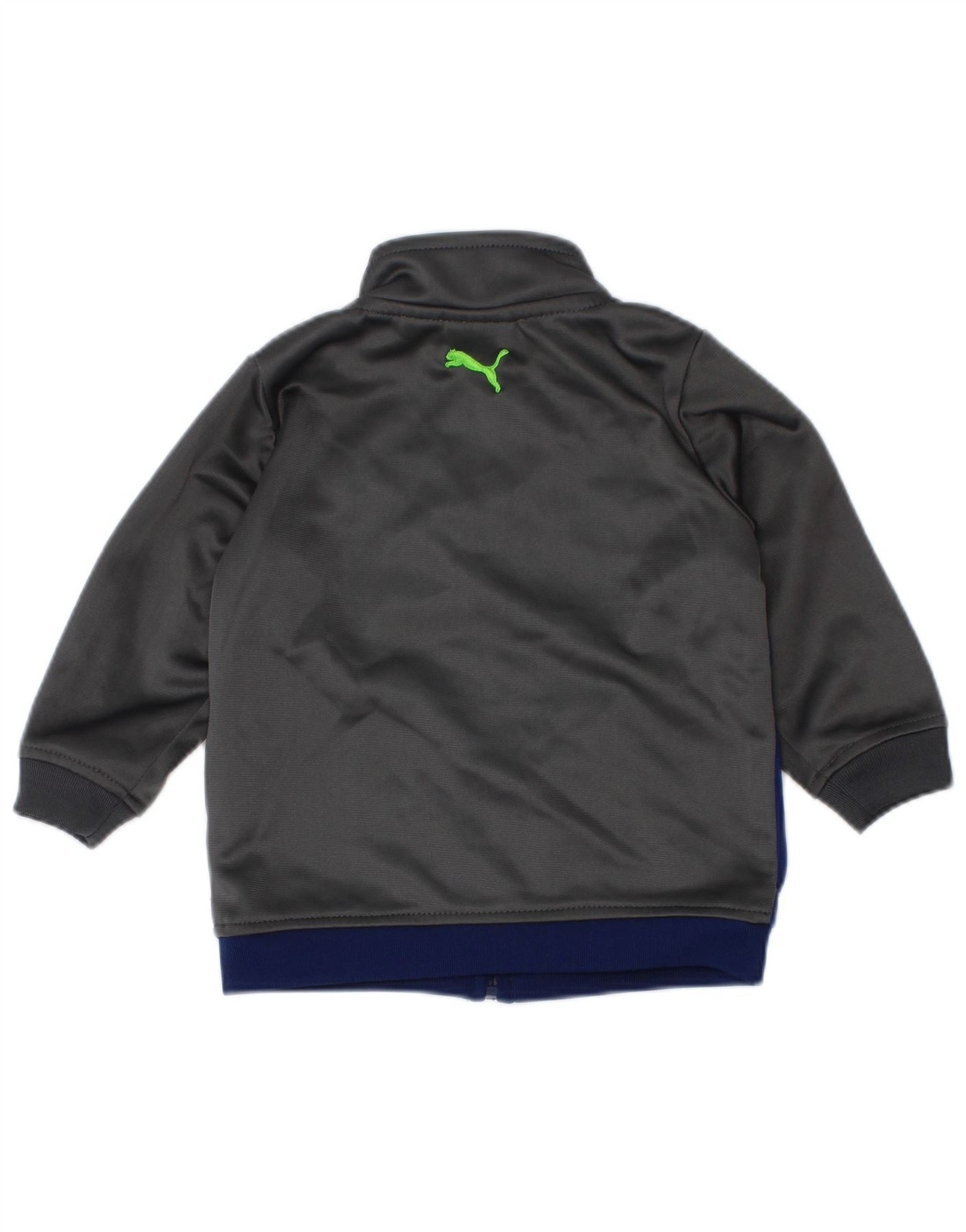 Puma Baby Boys Graphic Tracksuit Top Jacket 6-9 Months Grey Colourblock IS32 image 2