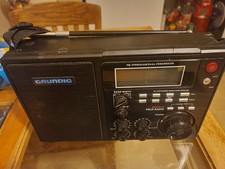 Grundig S450DLX Portable AM FM Shortwave Field Radio LCD Backlight NO Ac Adapter