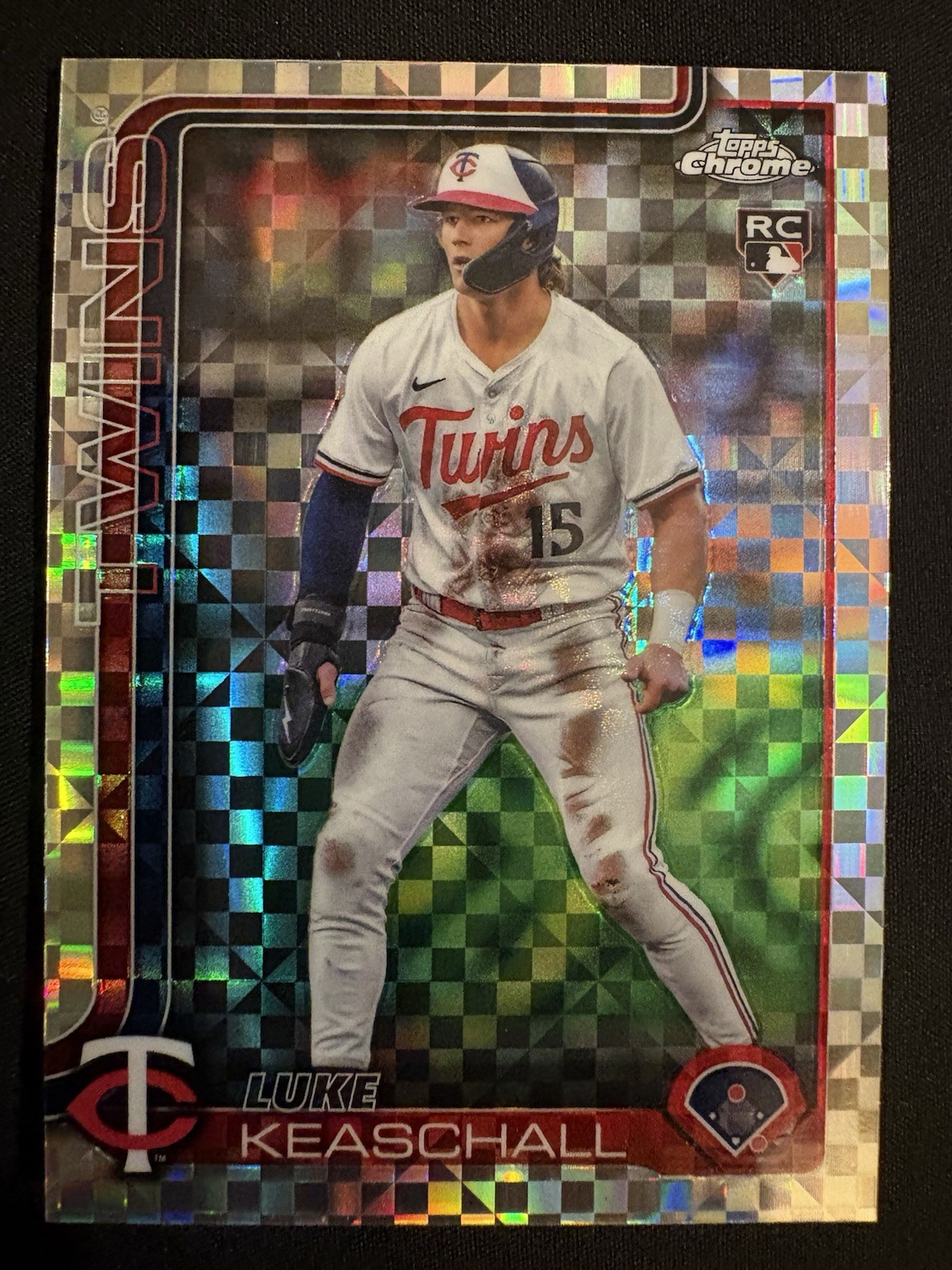 2025 Topps Chrome Update Luke Keaschall RC Geometric Refractor SP Twins #USC106