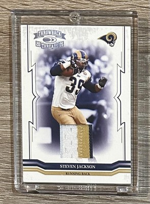 2005 Donruss Throwback Threads #133 Steven Jackson Jersey Prime Patch #/25