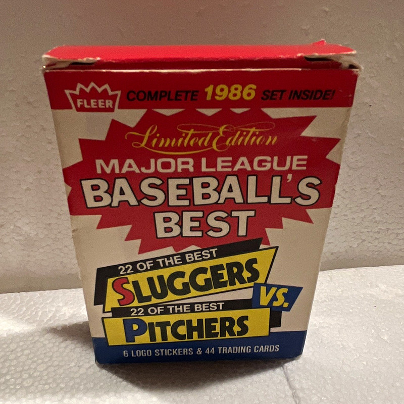 Fleer 1986 MLB's Best Limited Edition Sluggers vs Pitchers 44 Cards 6 Stickers