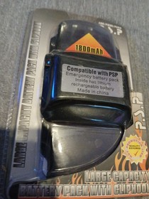 PSP Large Capacity Battery Pack 1800mah 3.7 Volt NEW Playstation Portable Nos