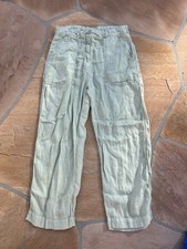 Zara Women  s Cargo Pants Green Lightweight Wide Leg Size Large