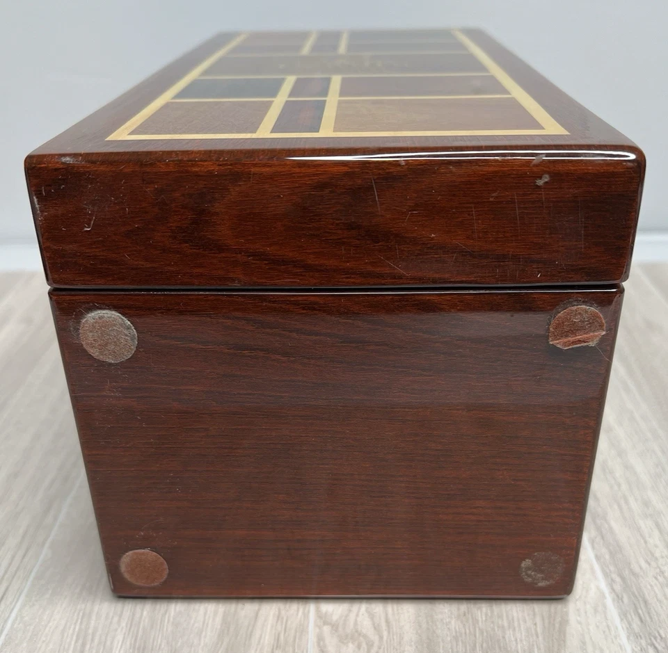 Dewar's Signature Finest whisky escocés madera de cerezo caja de exhibición RARA 💕 Foto 3 de 4