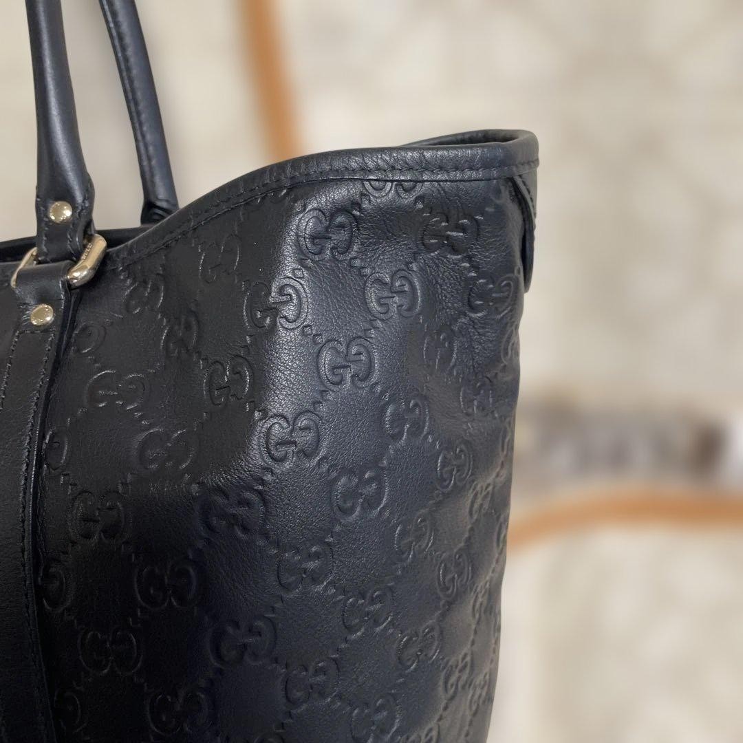 GUCCI Shima Tote Bag Leather Women’s Large Brown Excellent Condition thumbnail 4