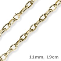 11Mm Spitz-Oval Armband Armkette Armschmuck Aus 585 Gold Gelbgold 19Cm