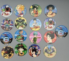 VINTAGE DRAGON BALL Z MENKO JAPANESE CARD LOT OF 17 DBZ ANIME COLLECTIBLES