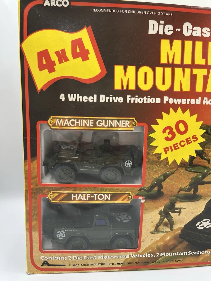 De Colección Arco Militar Montaña PASS Die Cast Motorizado Vehículo Completo Set 1982 Foto 4 de 4