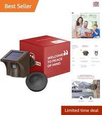 Wireless Driveway Alarm Solar Powered Long Range Motion Sensor Security System