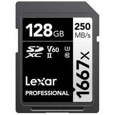 Lexar SILVER Series Professional 1667x 128GB UHS-II SDXC Memory Card