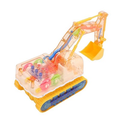 Light Up Gear Excavator Toy STEM Learning Excavator Construction Car For Kids DE