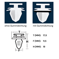 5X TüRverkleidung Clips Befestigung Klips Halter Citroen Peugeot Weiß 6991S6