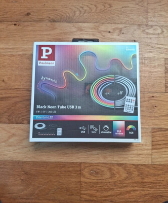 3m LED black neon tube by Paulmann