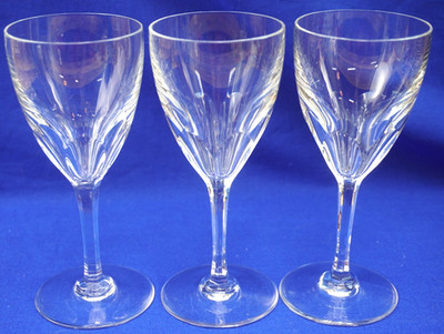 Baccarat Genova (3) Claret Wine Glasses, 6 1/2''  (G44)