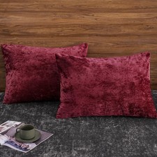 PHF Truly Velvet Pillowcases Standard Size, No Insert, 2 Pack Ultra Soft Brea...