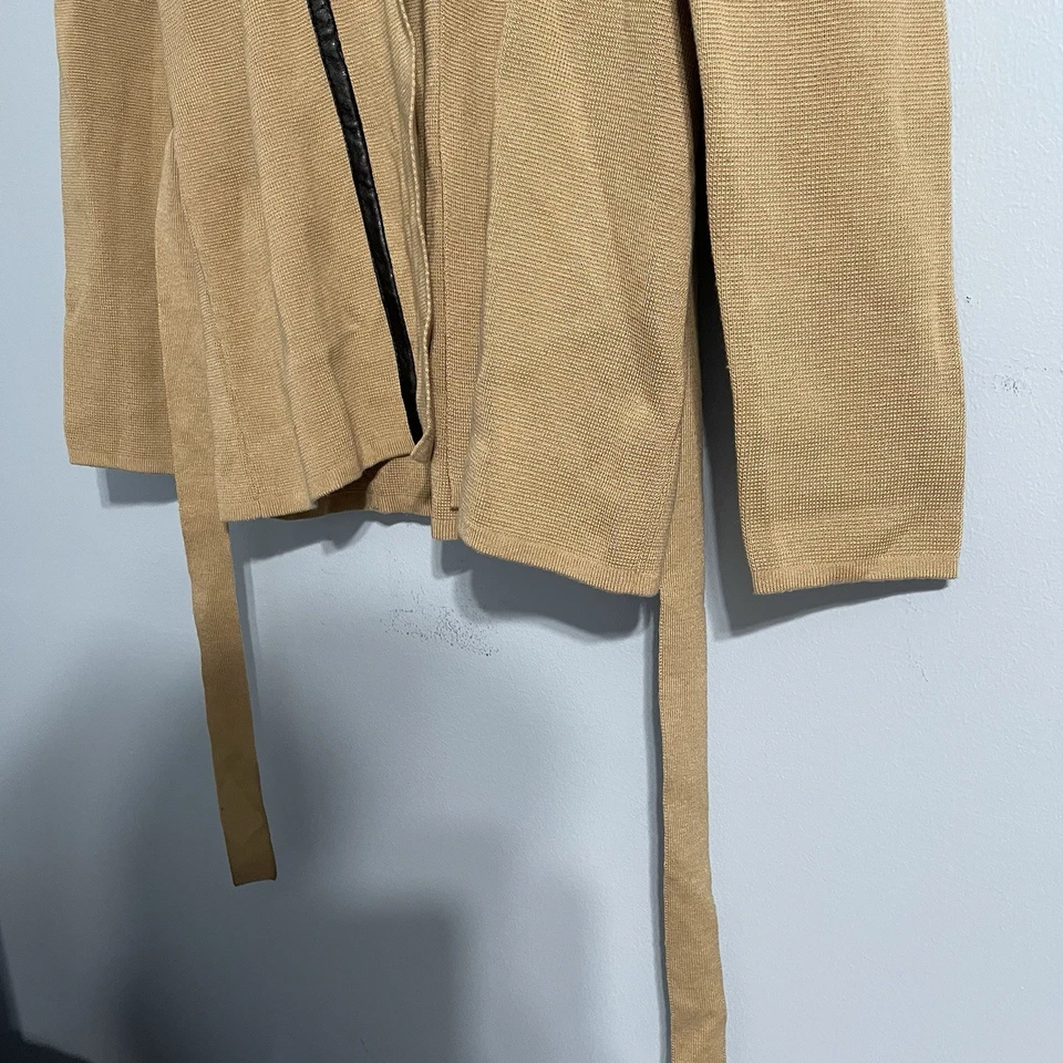 Cardigã feminino Calvin Klein malha comprimento médio aberto cinto frontal jaqueta suéter #6 - Imagem 4 de 4