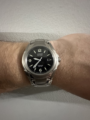 Men's Titanium Citizen watch eco drive e111-k006368 hst