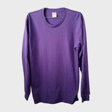 Supreme NYC Blank Purple T Shirt Size Medium Long Sleeve Made In USA