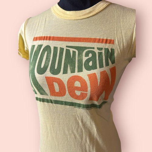 Vtg Y2K Mountain Dew Graphic Baby Tee Shirt Women Small Grunge Scene Mallcore - Picture 2 of 5