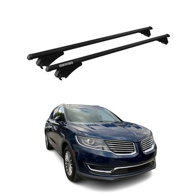 For 2016-2018 Lincoln MKX Top Roof Racks Cross Bars Black Aluminium 2Pcs