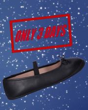 Wonder Nation BIG Girls size 6 Bow Ballet Flats color Black NEW