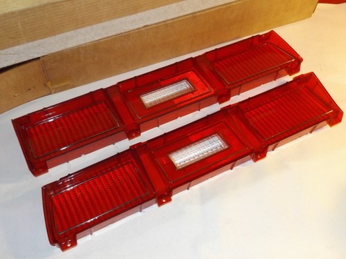 NOS GM 1979 Chevrolet Impala PAIR RH LH tail light lamp lenses 5970013 \ 5970014 - Picture 7 of 12