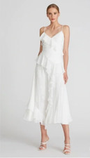 Theia Astrid Cami Tea Length Dress NWT Sz 8. Retail $595. SOLD OUT.Light Ivory