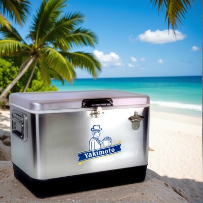 Outdoor Yakimoto 51L Cooler - Stainless Steel Construction, Leakproof Drain