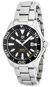 TAG HEUER AQUARACER CALIBRE 5 BLACK DIAL AUTO MEN'S WATCH WAY201A.BA0927  7612533119253 | eBay