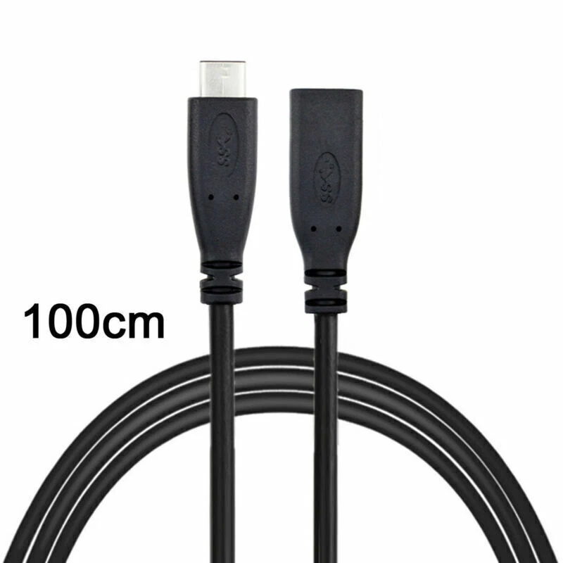 Jimier 1m USB-C USB 3.1 Type C Male to Female Extension Data Cable USB-C Cable - Image 3 of 4