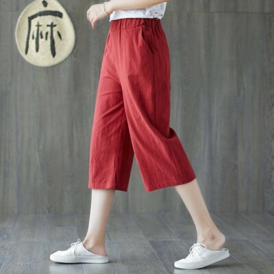 knee length wide leg shorts