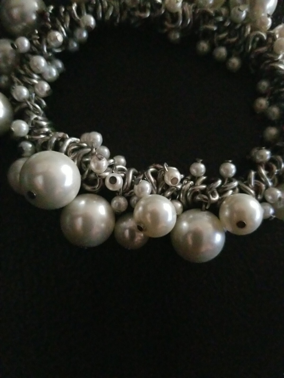 PEARL CLUSTER Women's BRACELET STATEMENT PIECE Si… - image 11