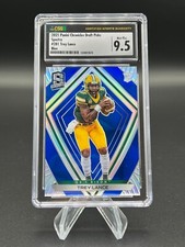 Trey Lance 2021 Chronicles Draft Picks Spectra Blue Prizm #/99 CSG 9.5 MINT+