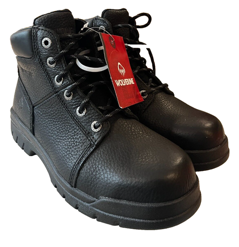 Comfort Durashocks 15cm Stivali Wolverine Marquette Uomo - Stivali Lavoro In Pelle Con Suola Antishock 15 Cm Wolverine Marquette Antinfortunistica - Foto 3