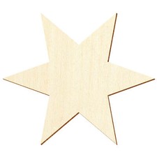 Holz 6 armiger Stern - Zuschnitt 3-50cm Deko Basteln