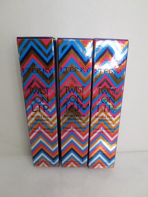 T BY TERRY TWIST ON LIP DUAL LIPSTICK 8 CREAM & ESPRESSO BOXED LOT OF 3