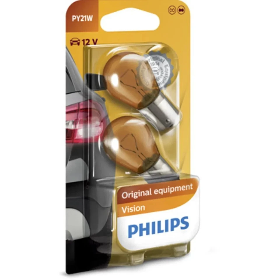 Ampoule secondaire PHILIPS 12496NAB2 PY21W Premium 12V/21W, 2 pièce - Photo 1/1