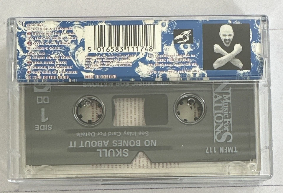 Skull No Bones About It Rare Cassette Tape 1991 Rock Metal Ex / M Condition - Imagen 3 de 4