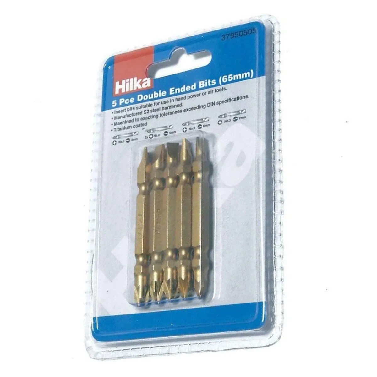 Hilka Mixed Impact Titanium Screwdriver Bits PZ2 PH2 1 4