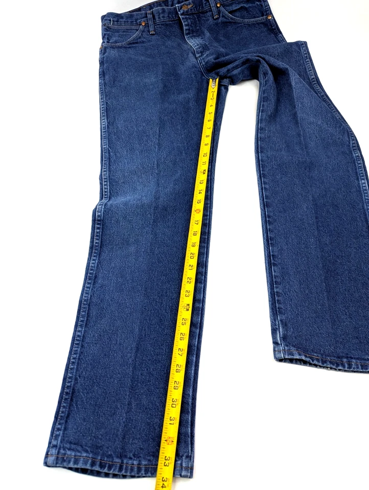 Vtg Wrangler Cowboy Cut Western Jeans, Men 36x34 (True 36x33.5) Blue - 13MWZPW - Image 3 of 4