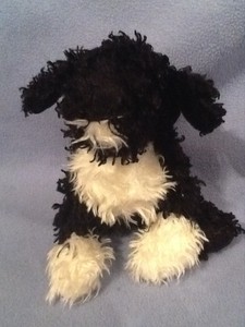Ganz Webkinz Black White 7 Portuguese Water Dog Curly Hair