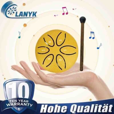 6 Töne Steel Tongue Handpan Drum Zungentrommel für Meditation Yoga Klangheilung