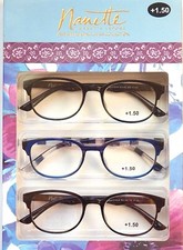 NANETTE LEPORE 3 PACK PREMIUM READING GLASSES READERS 1.50 2.00 2.50 NEW