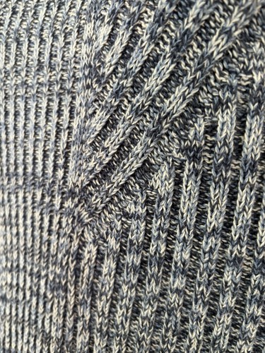 M&Co size 10 blue mottled jumper, ¾ sleeves, thin-medium patterned knit - Picture 11 of 16