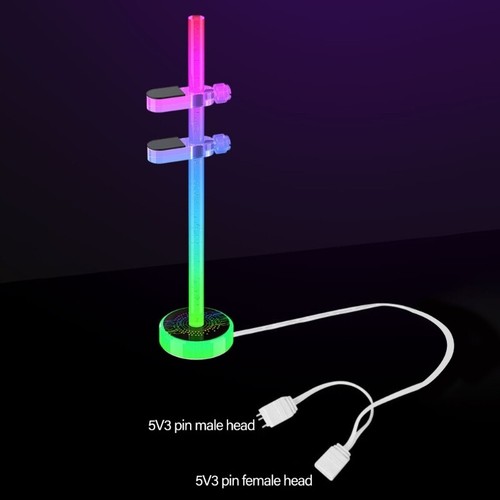 Acrylic ARGB Graphics Card Brace Holder Slip Proof Silicone Base Durability - Afbeelding 6 van 8