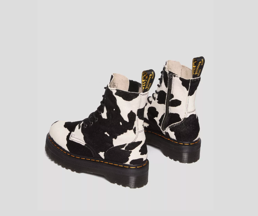 DR. MARTENS JADON HAIR-ON COW PRINT PLATFORM BOOTS MSRP$270 DR. MARTENS JADON HAIR-ON COW PRINT PLATFORM BOOTS MSRP$270