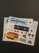 Creative Memories  Block Stickers  4" x 5"  California  Lot of Two