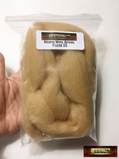 HR053-030 MOREZMORE LIGHT TAN 30g 1oz Merino Needle Felting Wool Roving