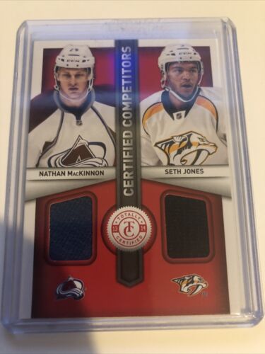 2013-14 Totally Certified Red Nathan MacKinnon Seth Jones #CC-MJ Rookie - Picture 1 of 2